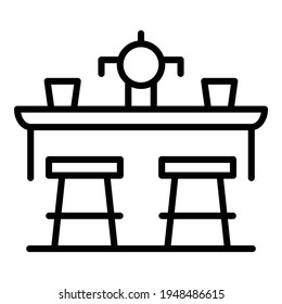 Icono del contador de cerveza. Icono del vector del contador de cerveza de contorno para diseño web aislado en fondo blanco