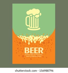 beer cover card menu splash old