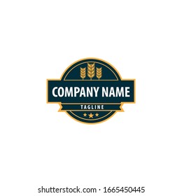 Beer Craft Logo Emblems Dark Blue Stock Vector (Royalty Free ...