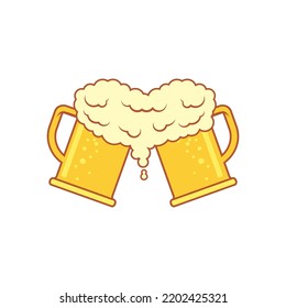 Beer craft logo vector illustration flat design template