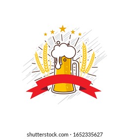 Beer craft vector illustration design template