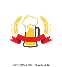 Beer craft vector illustration design template