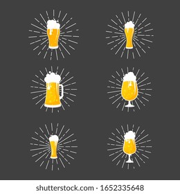 Beer craft vector illustration design template