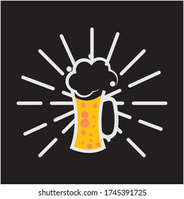 Beer craft vector illustration design template
