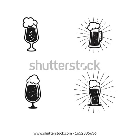 Beer craft vector illustration design template