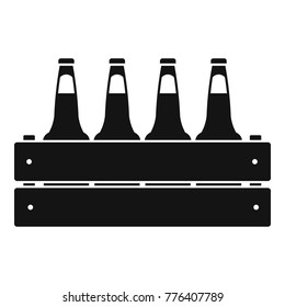 Beer crate icon. Simple illustration of beer crate vector icon for web