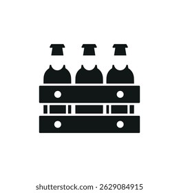 Icono de caja de cerveza. Icono de caja de cerveza simple para redes sociales, App y Diseño web. Ilustración vectorial.