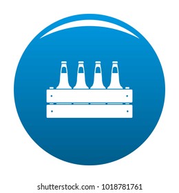 Beer crate icon vector blue circle isolated on white background 