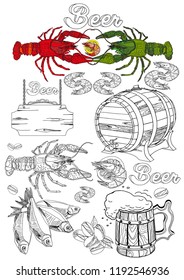 beer, crayfish, restaurant