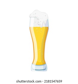 beer cup cartoon vector. glass pint, drink mug, alcohol bar, lager pub foam, draft party beer cup vector illustration