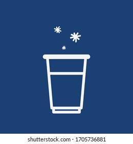 Beer cup doodle. symbol. sign. logo design. Beer pong logo.