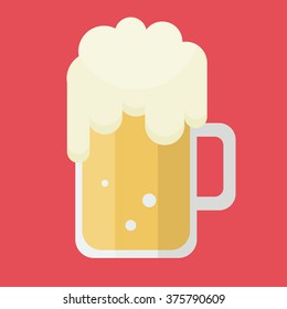 beer cup in flat design