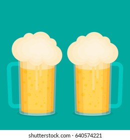 Beer. Cup. Flat vector