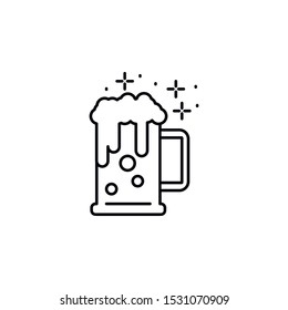 Beer, cup icon. Element of Party icon. Thin line icon