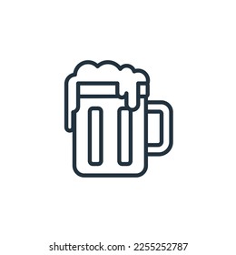 Beer cup icon isolated on white background. Can be used for topics like celebrations, parties.