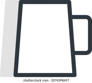 Beer cup, illustration, vector, on a white background.