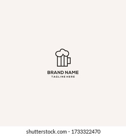 Beer Cup logo template design in Vector illustration 