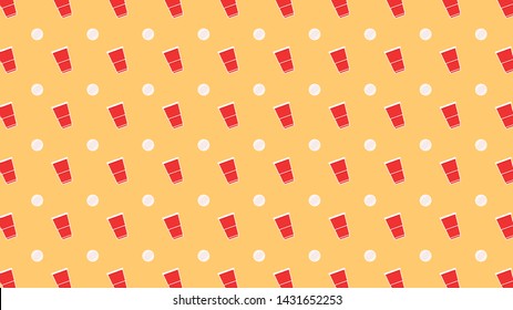 Beer cup pattern vector. Beer cup symbol. wallpaper. free space for text. background.