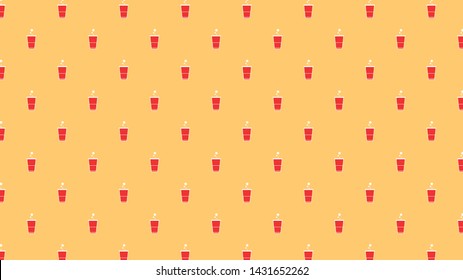 Beer cup pattern vector. Beer cup symbol. wallpaper. free space for text. background.