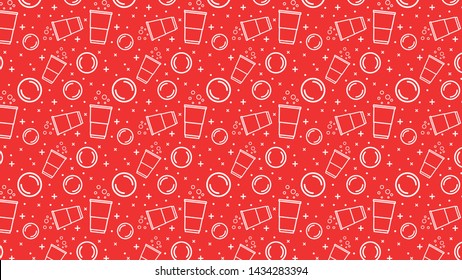 Beer cup pattern vector. Beer cup symbol. wallpaper. free space for text. background.