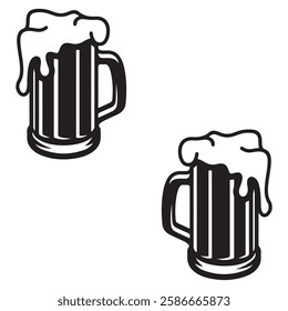 Beer Cup Silhouette, Beer Can illustration, Beer Bottles icon Silhouette, Cup Bottles Silhouette illustration