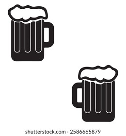 Beer Cup Silhouette, Beer Can illustration, Beer Bottles icon Silhouette, Cup Bottles Silhouette illustration