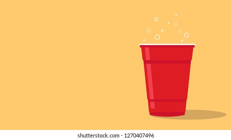 Beer cup vector. free space for text. wallpaper.