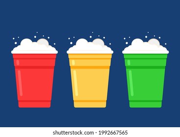 Beer cup vector. Beer cup logo design.