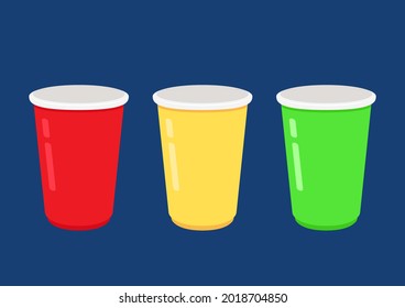 Beer cup vector. Beer cup logo design. Plastic cup