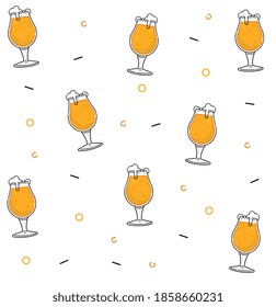 BEER CUPS ICONS BACKGROUND VECTOR
