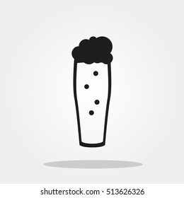 Beer cute icon in trendy flat style isolated on color background. Thanksgiving symbol for your design, logo, UI. Vector illustration, EPS10.