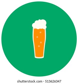 Beer cute icon in trendy flat style isolated on color background. Thanksgiving symbol for your design, logo, UI. Vector illustration, EPS10.