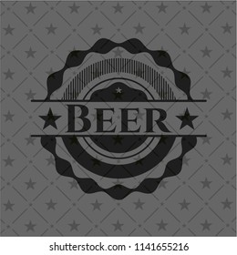 Beer dark emblem. Retro