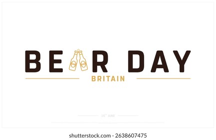 Beer Day Britain on white background, Typographic Design of Beer Day Britain, Vector Design of Beer Day Britain, Beer Day Britain Design