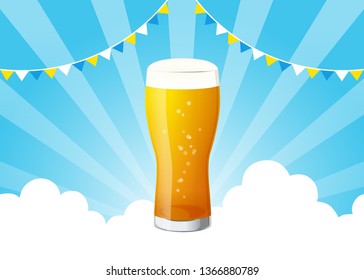 Beer and decorations in the sky