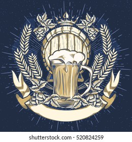 Beer decorative emblem