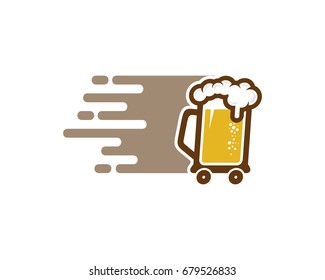 Beer Delivery Icon Logo Design Element