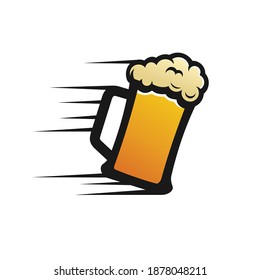 beer delivery logo design illustration