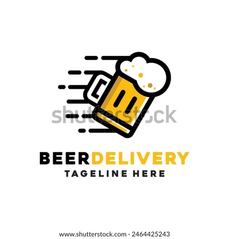 Beer Delivery Logo Icon Design , Fast Beer Icon Logo Design Element