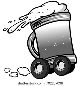Beer Delivery Service Illustration