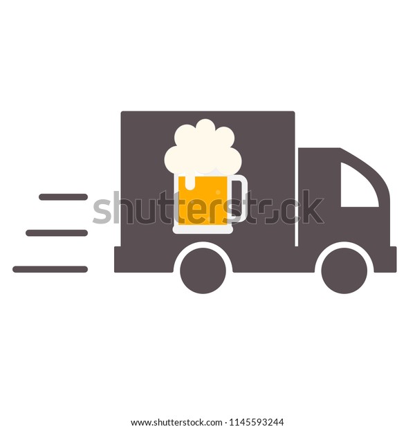 Beer Delivery. Symbol Template Logo.\
Isolated vector\
illustration