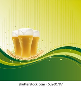 beer design element with wave