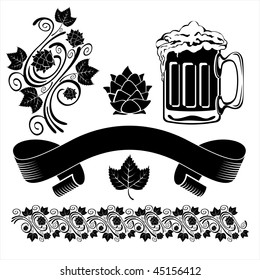 BEER design elements. Vector image.