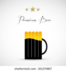 Fondo del menú de diseño de cerveza, fácil de editar