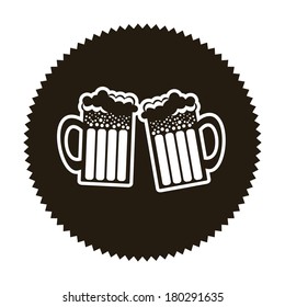 beer design over beige background vector illustration  