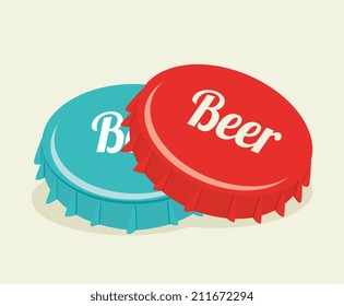 Beer design over beige background, vector illustration