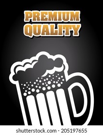 beer design over black background vector illustration