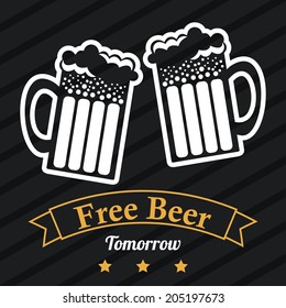 beer design over black background vector illustration
