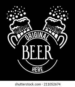 beer design over black  background vector illustration