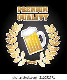 beer design over  black background vector illustration